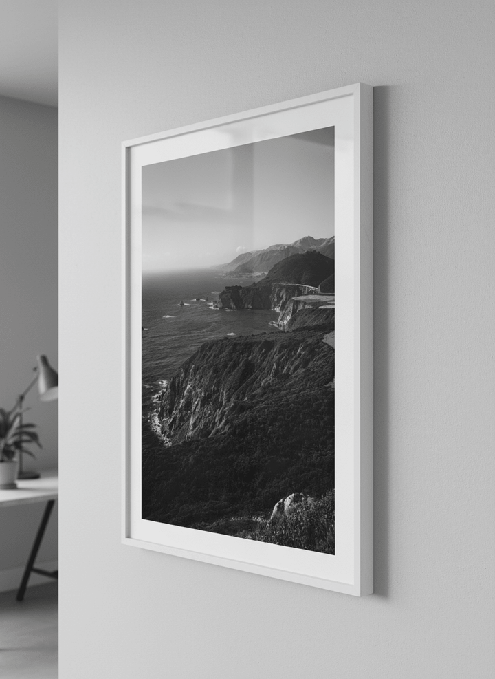 Contemporary wall art featured in a bright modern office workspace