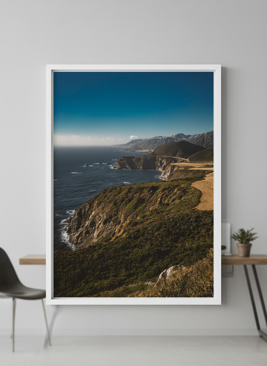 Contemporary wall art featured in a bright modern office workspace