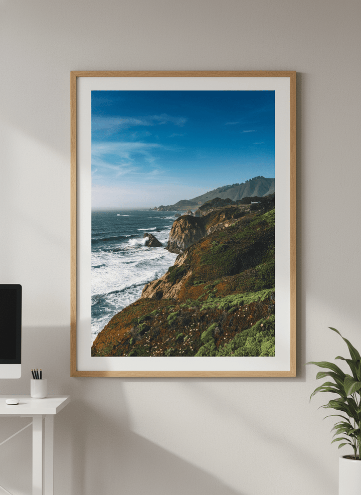 Contemporary wall art featured in a bright modern office workspace