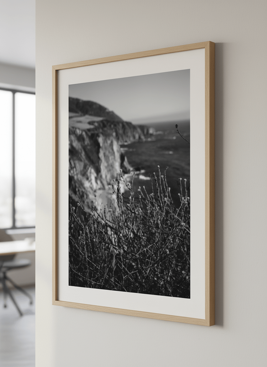 Contemporary wall art featured in a bright modern office workspace