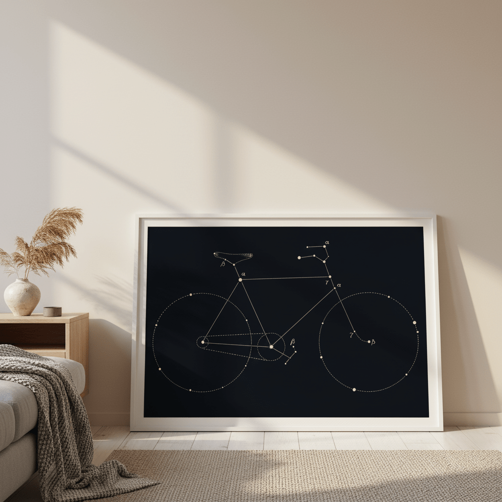Bike Constellation - Cream by Florent Bodart wall - art - picture - poster