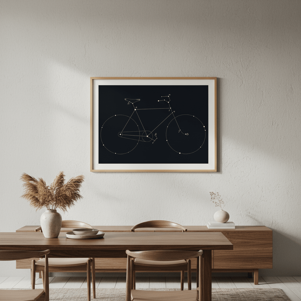 Bike Constellation - Cream by Florent Bodart wall - art - picture - poster