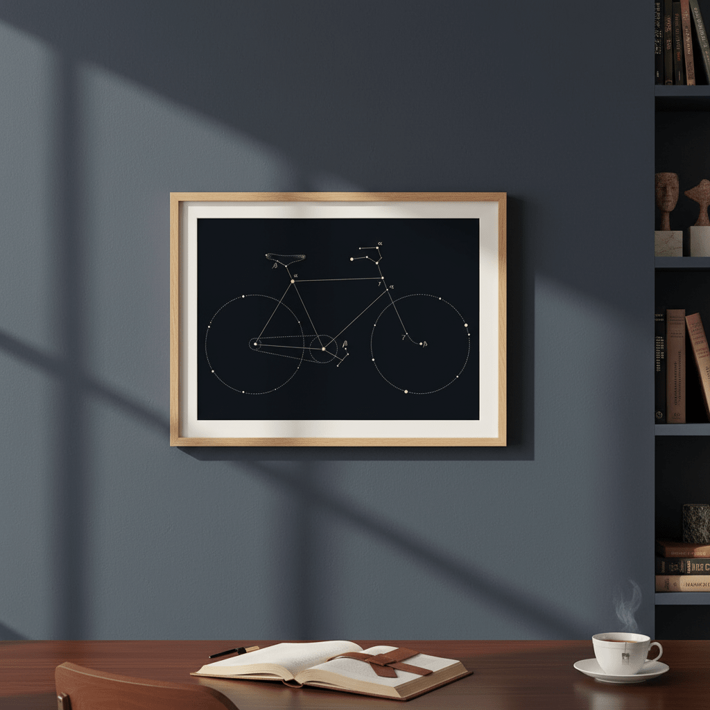 Bike Constellation - Cream by Florent Bodart wall - art - picture - poster