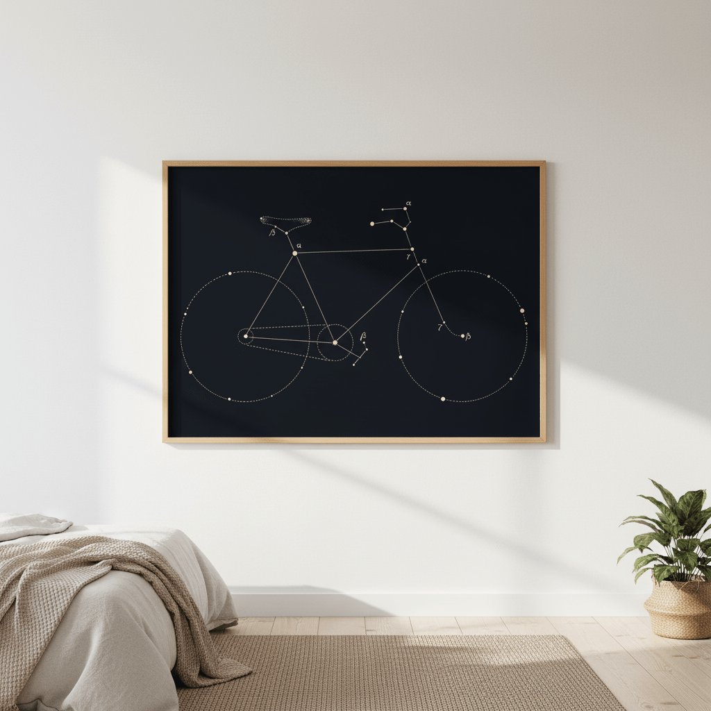 Bike Constellation - Cream by Florent Bodart wall - art - picture - poster