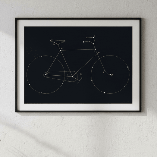 Bike Constellation - Cream by Florent Bodart wall - art - picture - poster