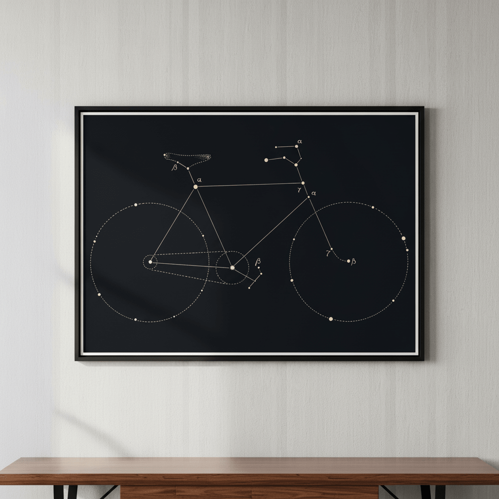 Bike Constellation - Cream by Florent Bodart wall - art - picture - poster