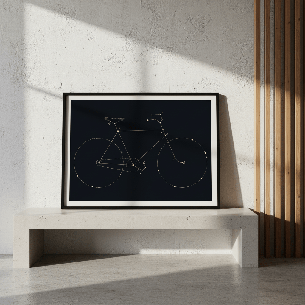 Bike Constellation - Cream by Florent Bodart wall - art - picture - poster
