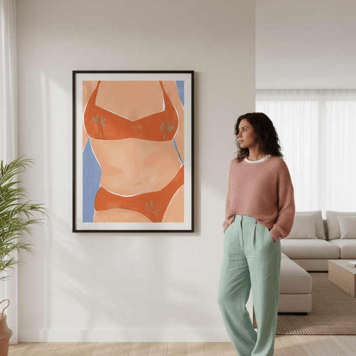 Bikini Babe by Ivy Green Illustrations wall - art - picture - poster