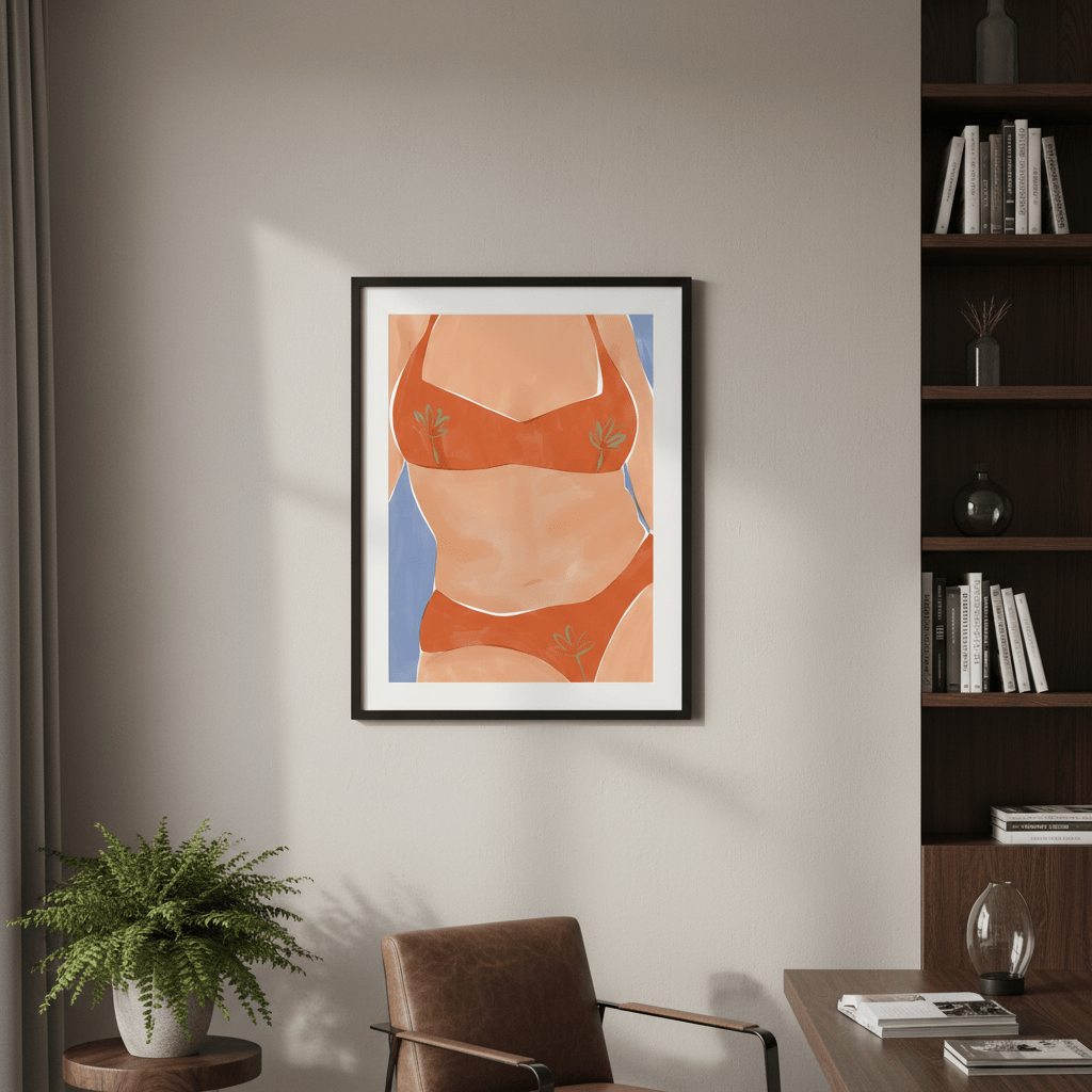 Bikini Babe by Ivy Green Illustrations wall - art - picture - poster
