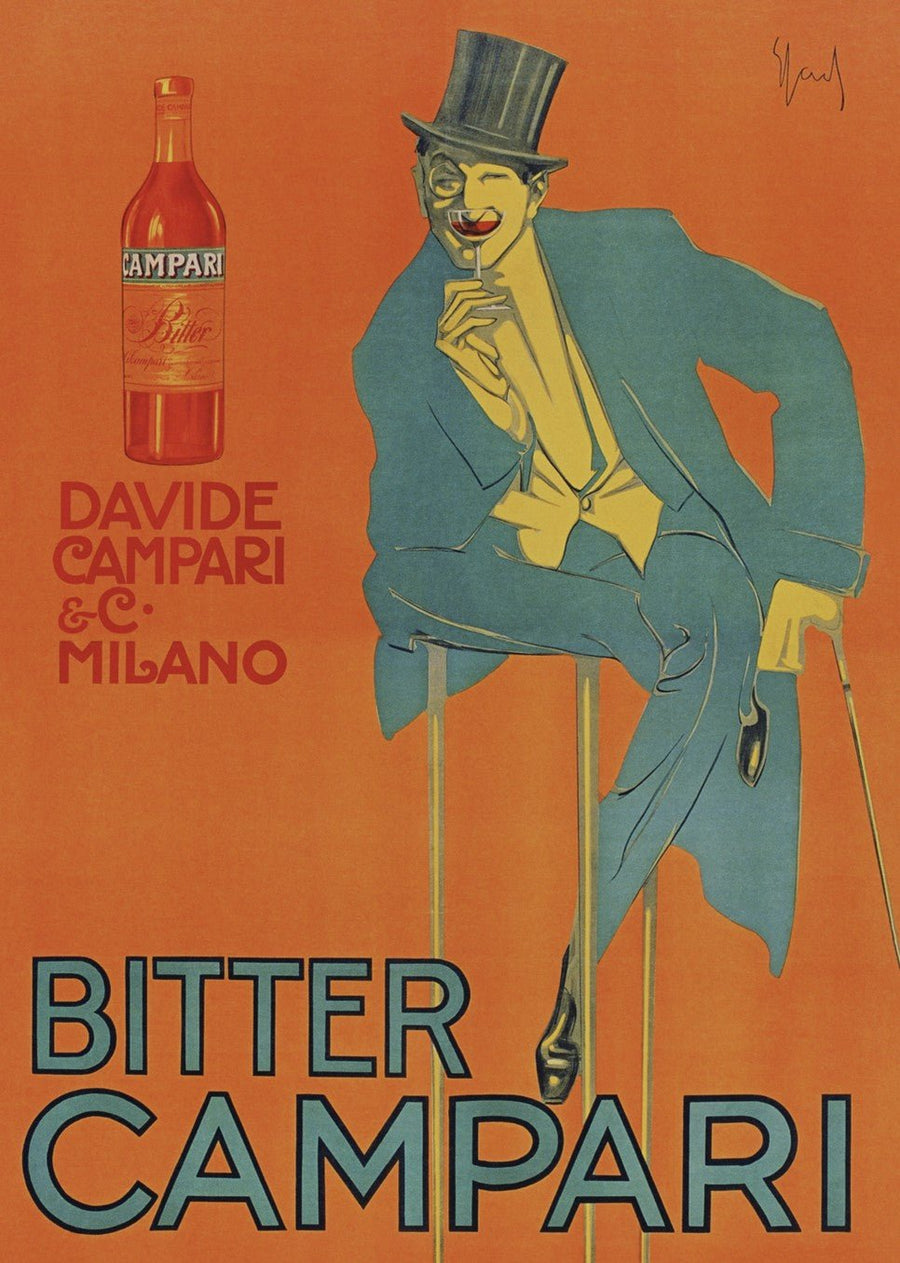 Bitter Campari wall art by Enrico Sacchetti