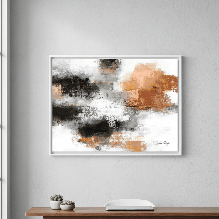Black and Rust Abstract by Julia Cheney wall - art - picture - poster