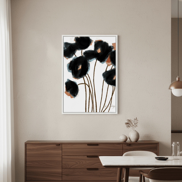 Black and Rust Flower by Julia Cheney wall - art - picture - poster