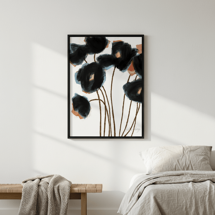 Black and Rust Flower by Julia Cheney wall - art - picture - poster