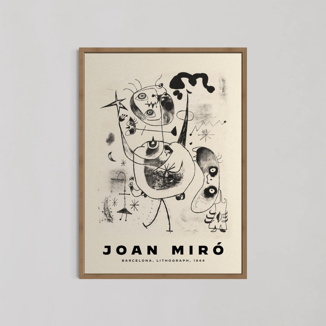 Black And White Abstract Wall Art by Joan Miro - Style My Wall