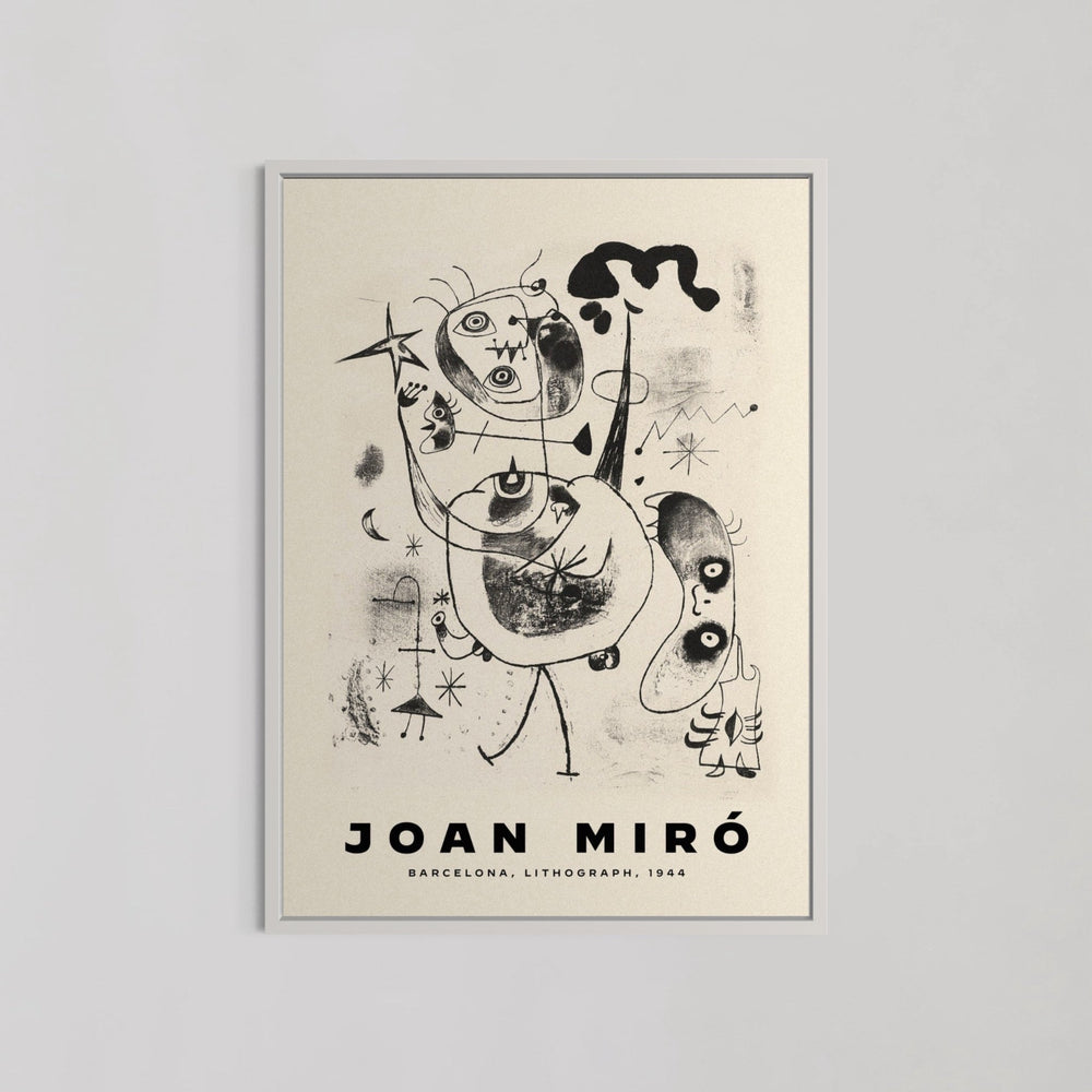Black And White Abstract Wall Art by Joan Miro - Style My Wall