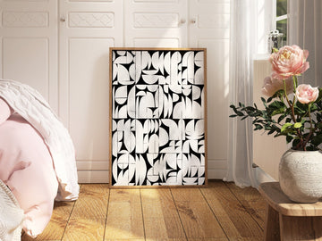 Black and White Bauhaus by Maison Bootsy,bedroom,timber border