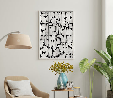 Black and White Bauhaus by Maison Bootsy,bedroom,timber border