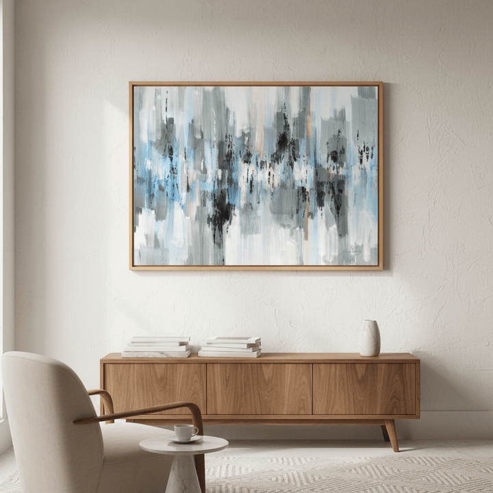 Black and White Blue Reflections by Julia Cheney wall - art - picture - poster
