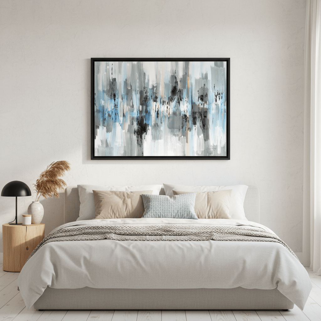 Black and White Blue Reflections by Julia Cheney wall - art - picture - poster