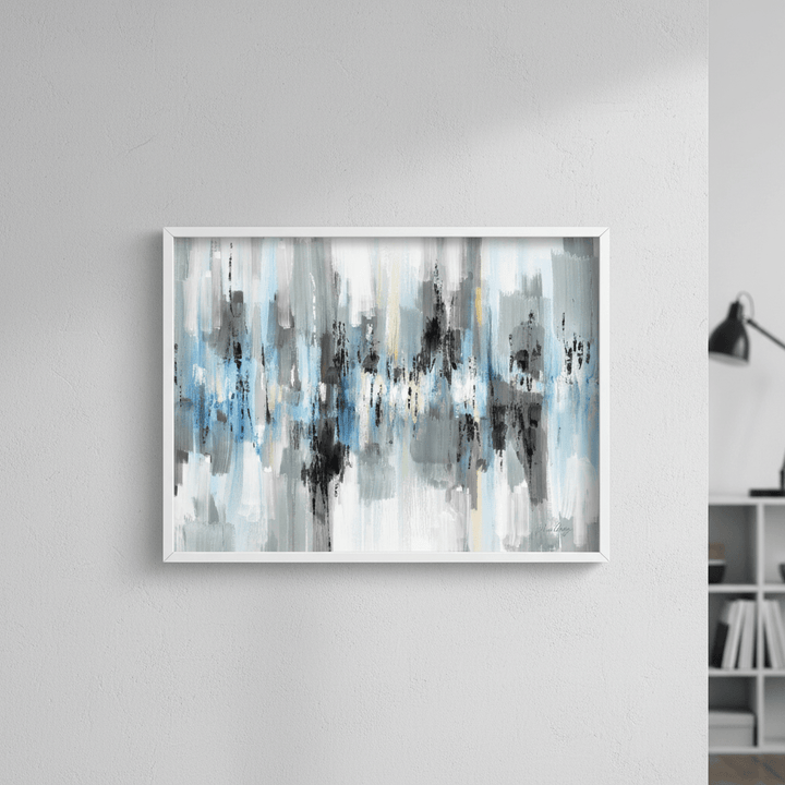 Black and White Blue Reflections by Julia Cheney wall - art - picture - poster