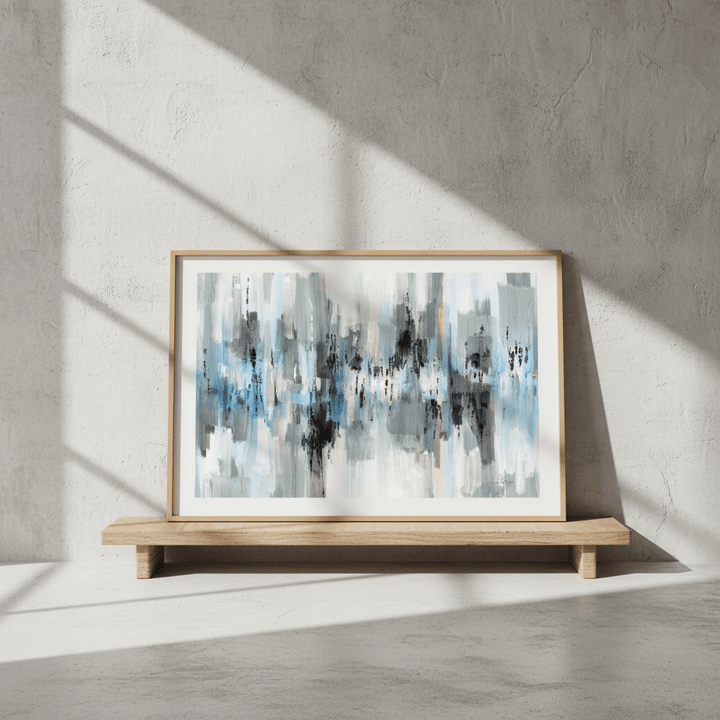 Black and White Blue Reflections by Julia Cheney wall - art - picture - poster