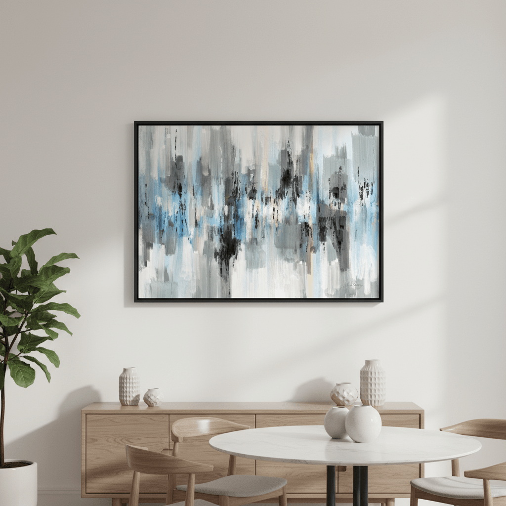Black and White Blue Reflections by Julia Cheney wall - art - picture - poster