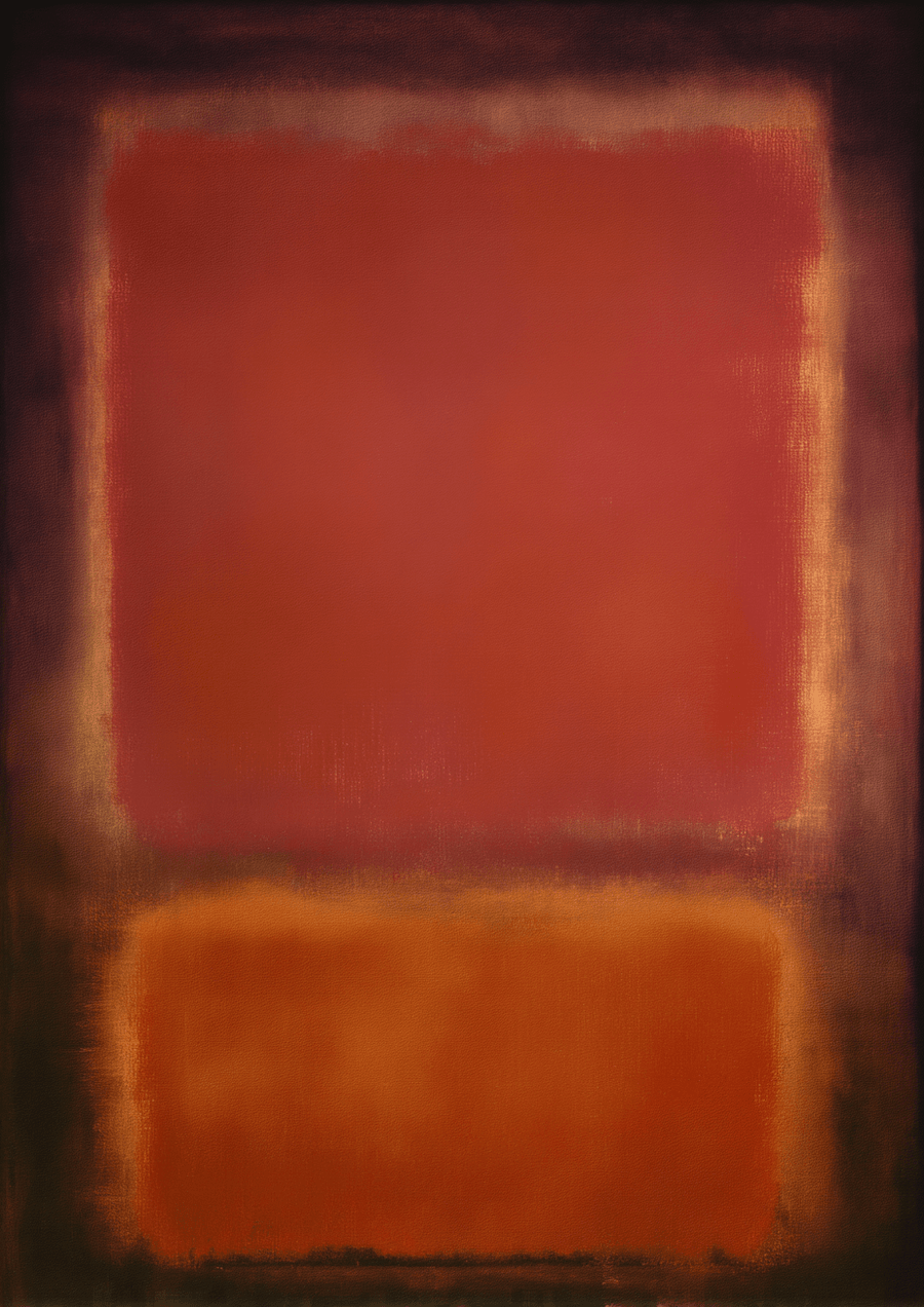 Black, Brown Wall Art Inspired by Mark Rothko