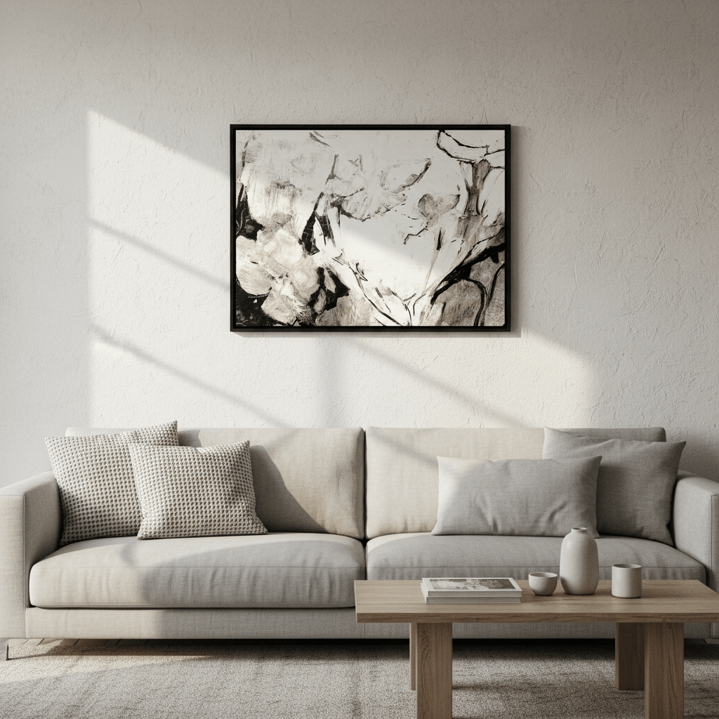Black Floral by Deer Muskeeter wall - art - picture - poster