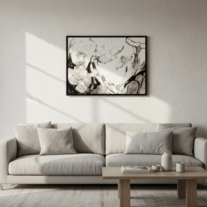 Black Floral by Deer Muskeeter wall - art - picture - poster