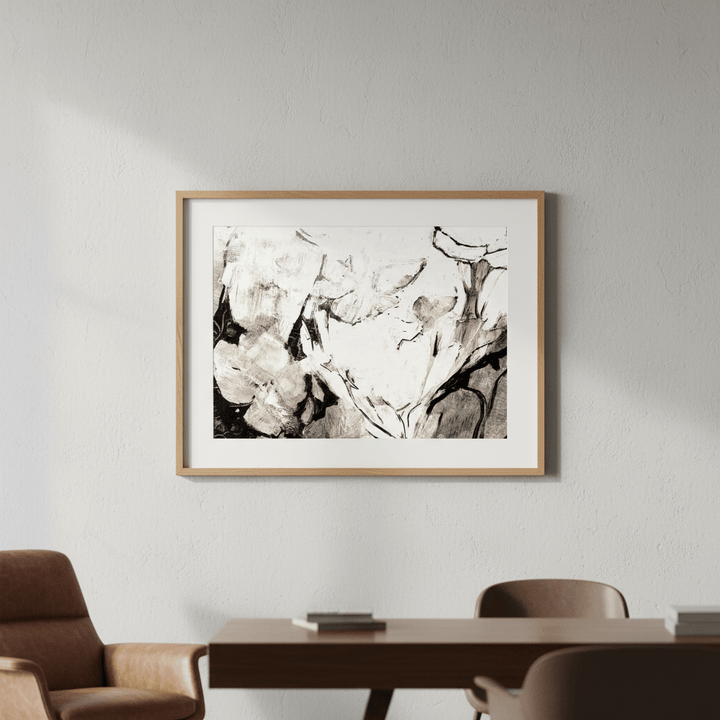 Black Floral by Deer Muskeeter wall - art - picture - poster