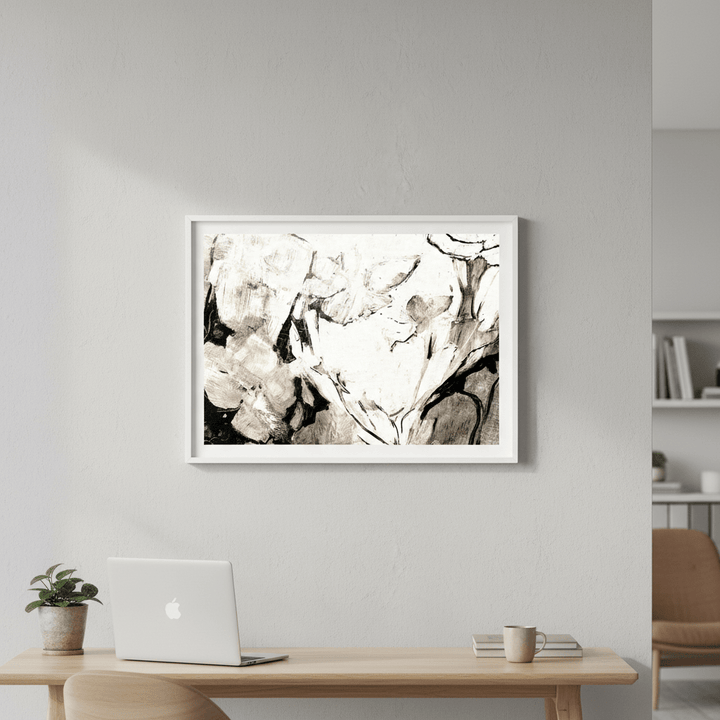 Black Floral by Deer Muskeeter wall - art - picture - poster