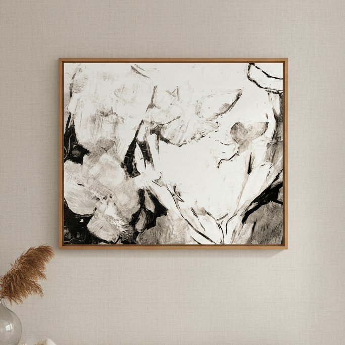 Black Floral by Deer Muskeeter wall - art - picture - poster