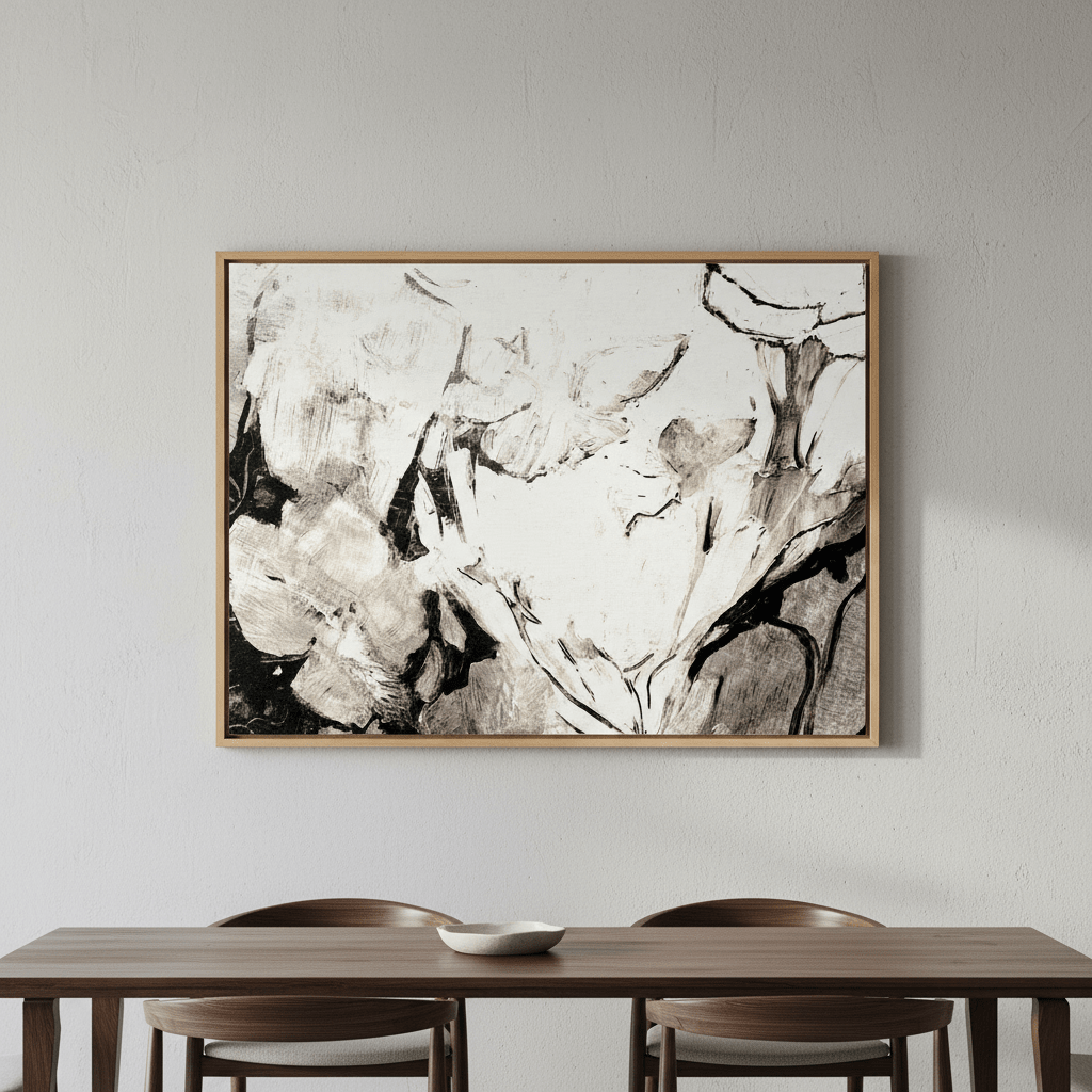 Black Floral by Deer Muskeeter wall - art - picture - poster