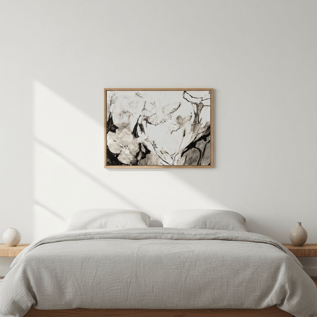 Black Floral by Deer Muskeeter wall - art - picture - poster
