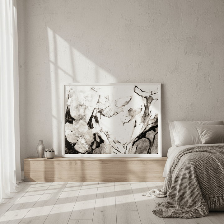 Black Floral by Deer Muskeeter wall - art - picture - poster