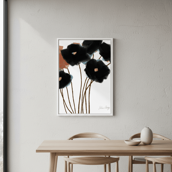 Black Flowers by Julia Cheney wall - art - picture - poster