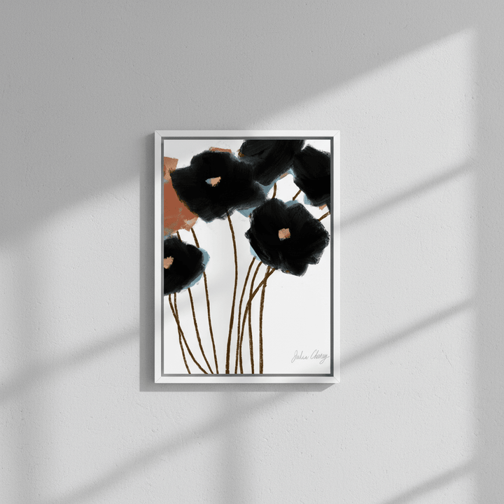 Black Flowers by Julia Cheney wall - art - picture - poster