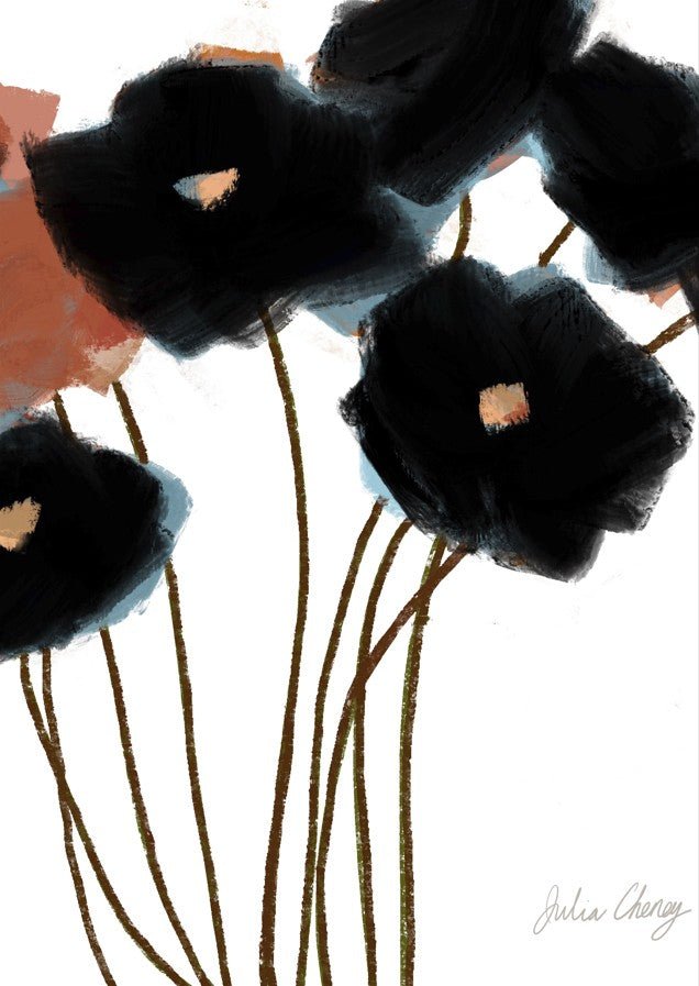Black Flowers by Julia Cheney
