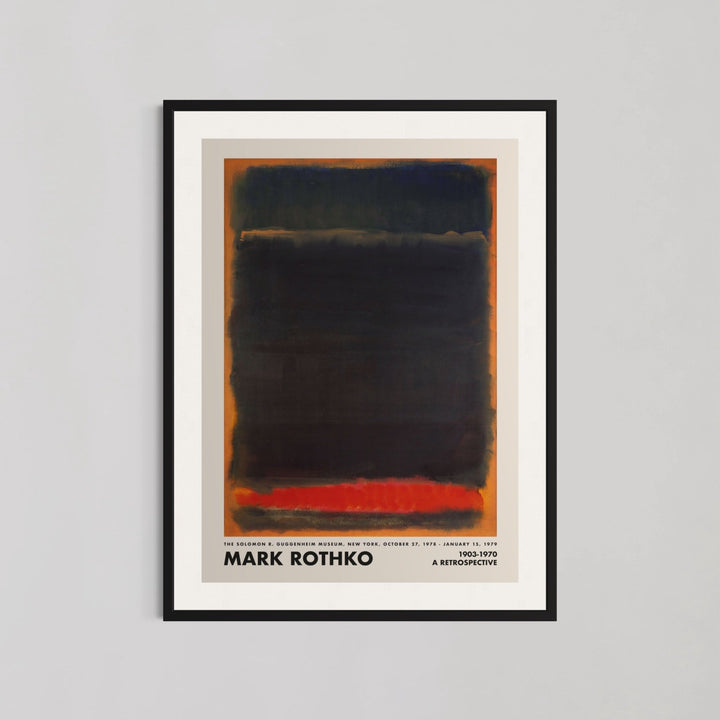 Black, Grey, Red Abstract II Wall Art by Mark Rothko - Style My Wall