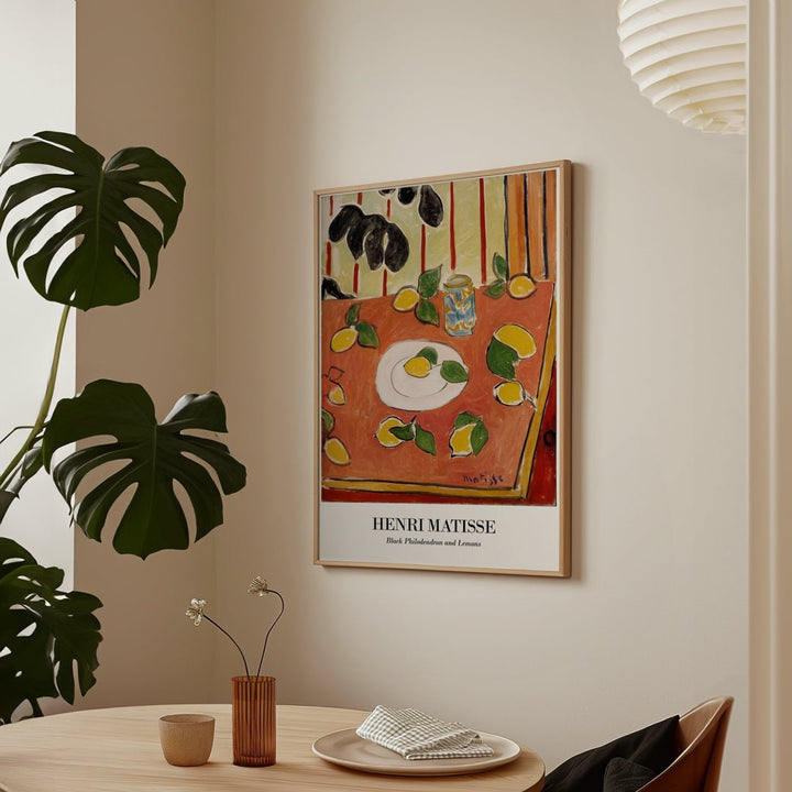 Black Philodendron and Lemons by Henri Matisse - Style My Wall