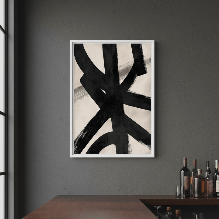 Black Pulse Abstract Artwork wall - art - picture - poster