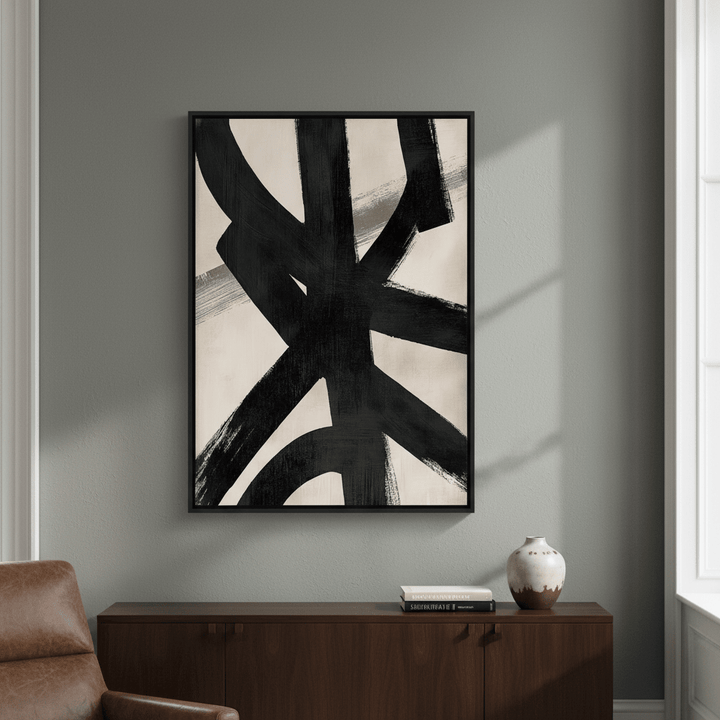 Black Pulse Abstract Artwork wall - art - picture - poster