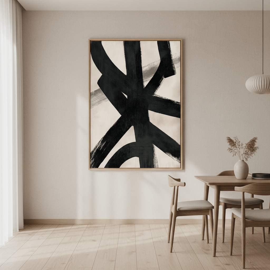 Black Pulse Abstract Artwork wall - art - picture - poster