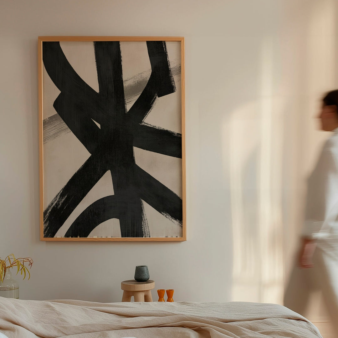 Black Pulse Abstract Artwork wall - art - picture - poster