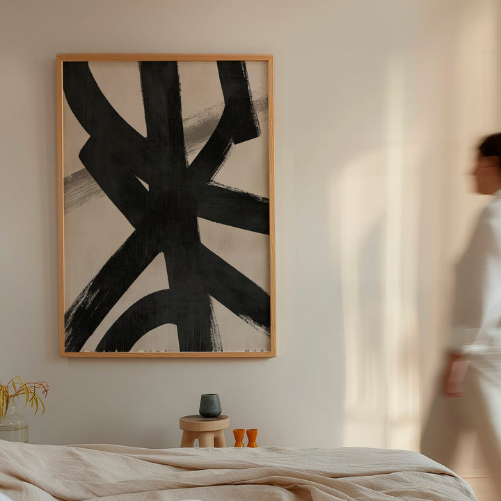 Black Pulse Abstract Artwork wall - art - picture - poster