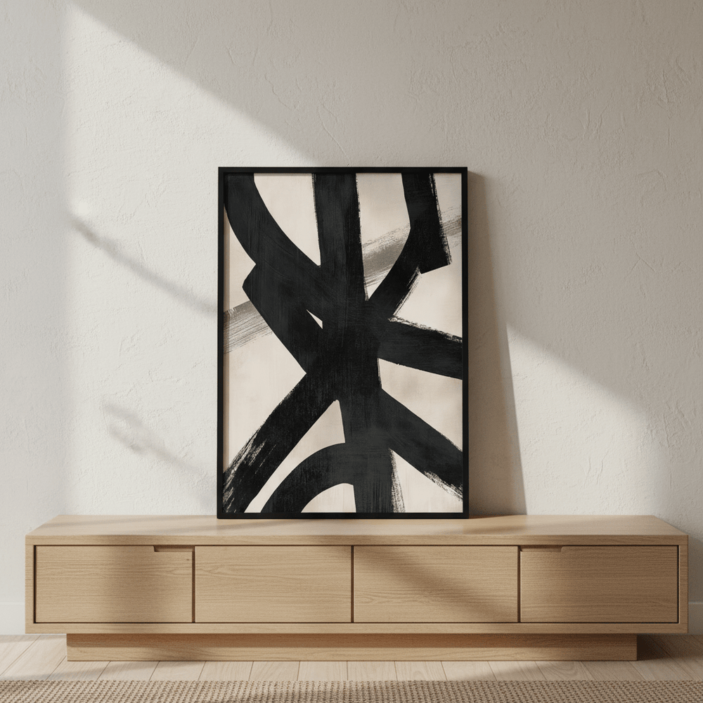 Black Pulse Abstract Artwork wall - art - picture - poster