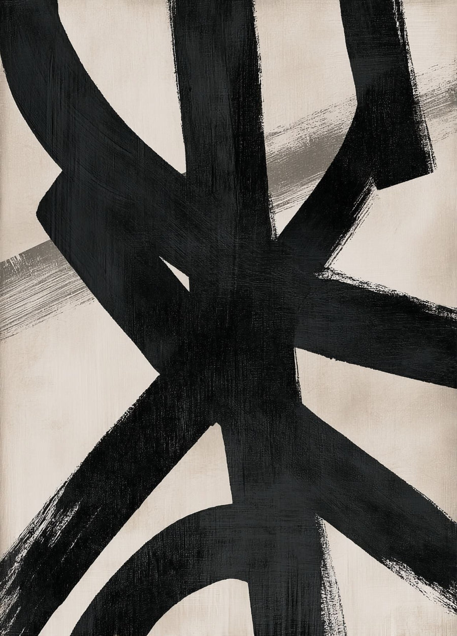 Black Pulse Abstract Artwork