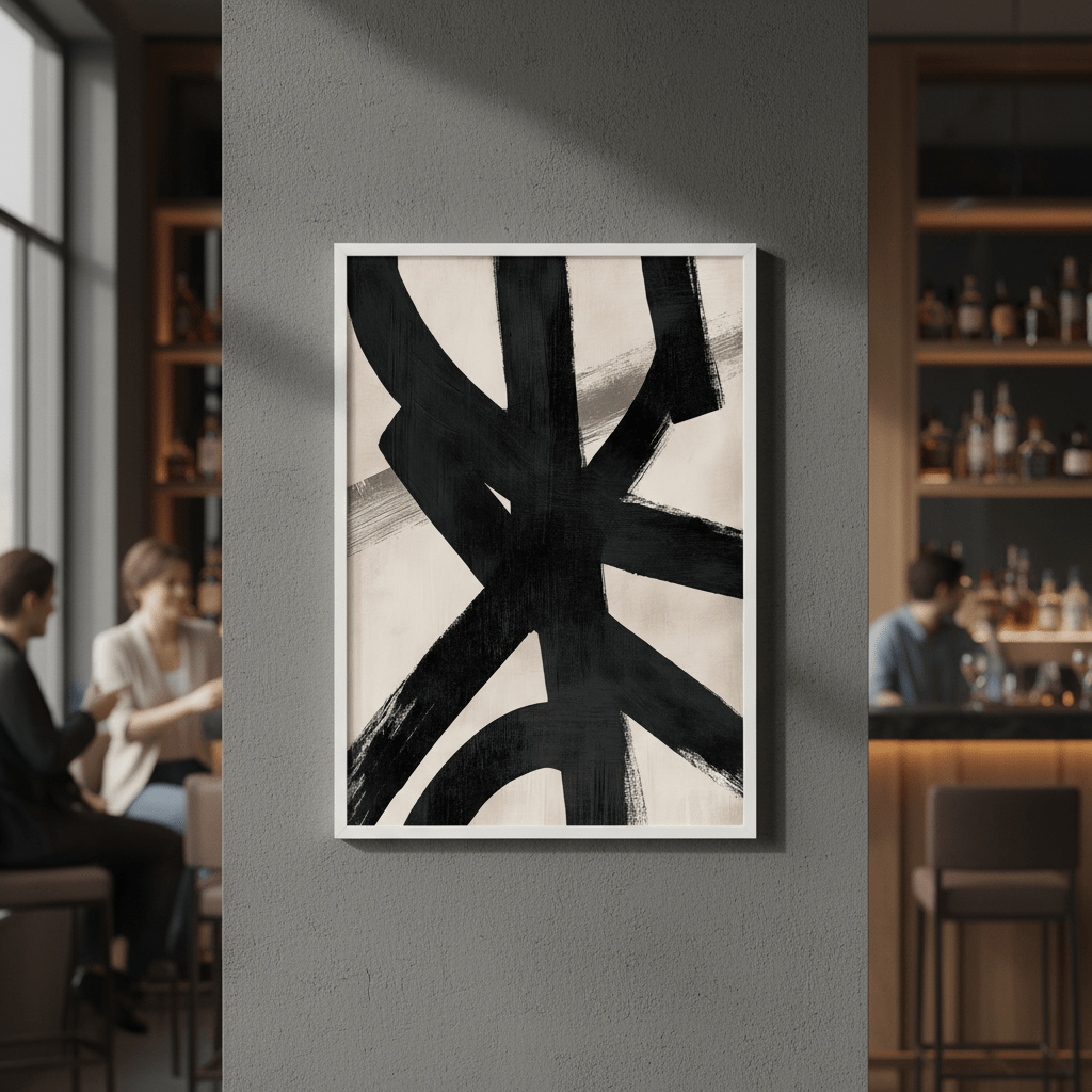 Black Pulse Abstract Artwork wall - art - picture - poster