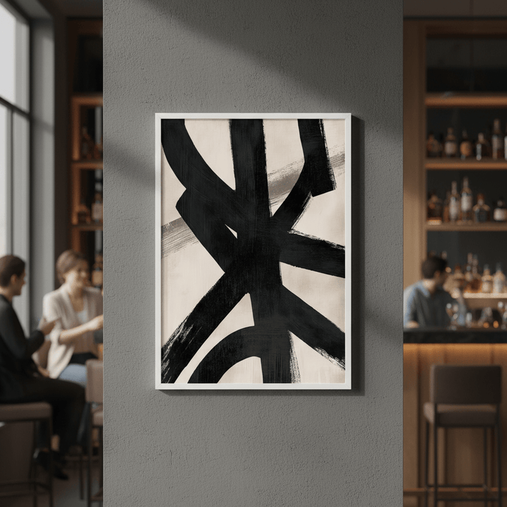 Black Pulse Abstract Artwork wall - art - picture - poster