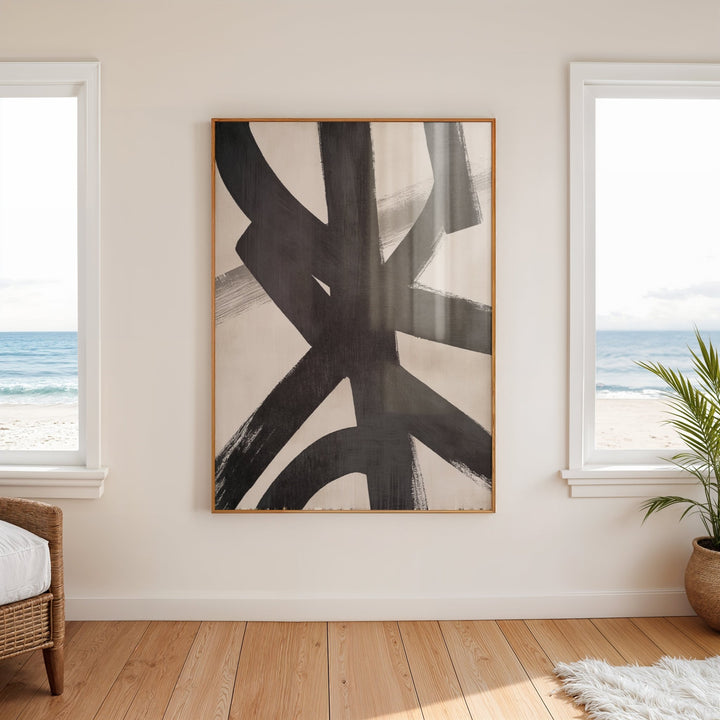 Black Pulse Abstract Artwork wall - art - picture - poster